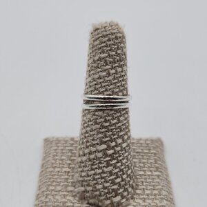 Size 6.5 Sterling Silver Simple Open Middle Style Band Ring A4263